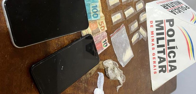 Mulher é presa com cocaína, crack e maconha dentro de um taxi em Alpinópolis