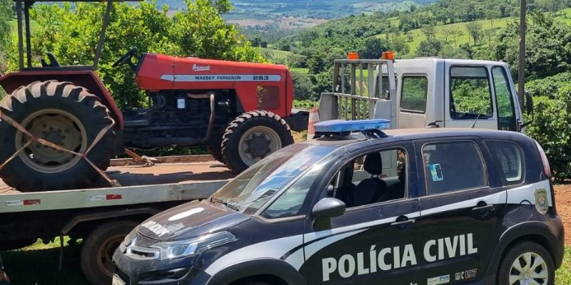 Polícia prende quarteto e recupera trator furtado em Alpinópolis